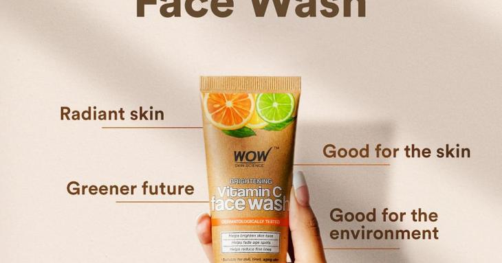 WOW SKIN SCIENCE INTRODUCES VITAMIN C FACE WASH WITH PAPER PACKAGING