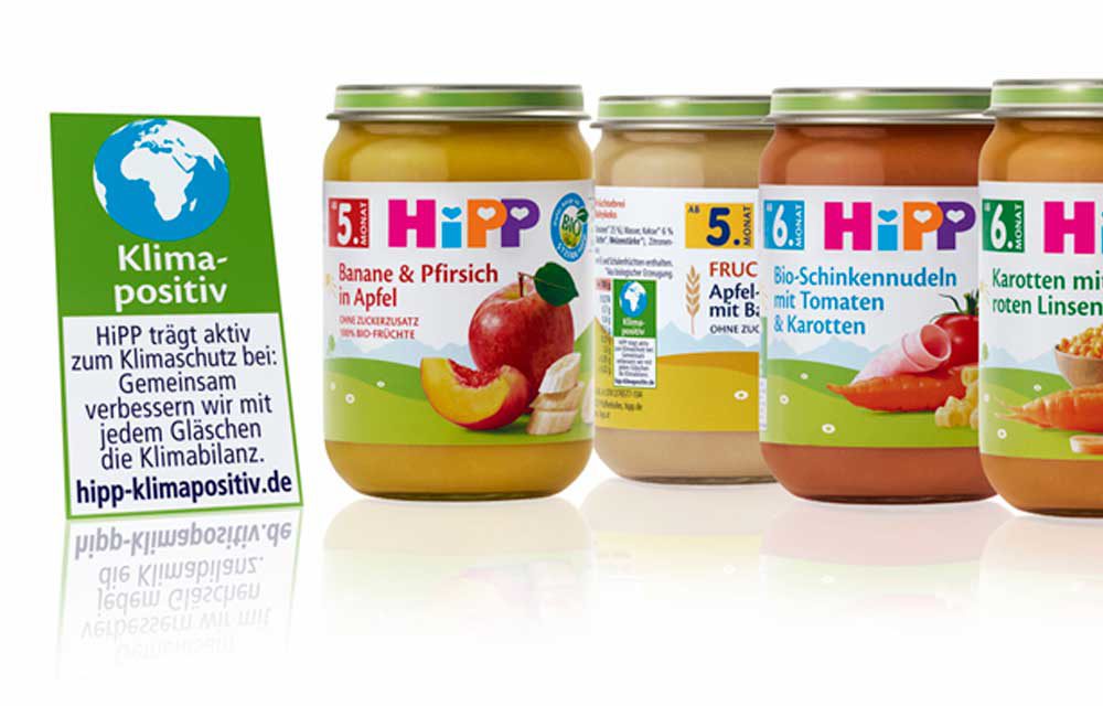 HIPP ORGANIC FOOD JARS ARE CLIMATE-POSITIVE