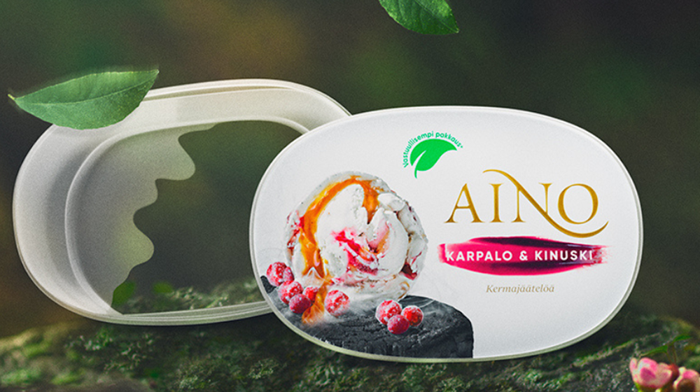 ICE CREAM PACKAGED IN MONO-MATERIAL